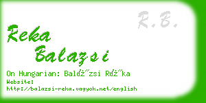 reka balazsi business card